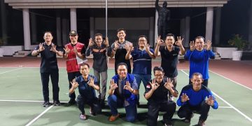 Digarap Dua Hari, Ikatan Alumni (IKAL) PPNK Angkatan 119 Tuntaskan Pemasangan Hibah Lampu Sorot di Lapangan Tengah kantor Lemhannas