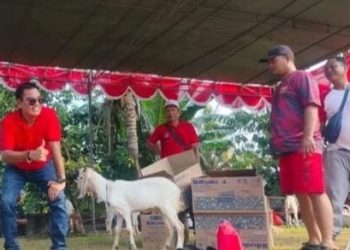 Warga RT 07 RW 2 Desa Cangkring Krembung Gelar Jalan Sehat Hadiah Kambing