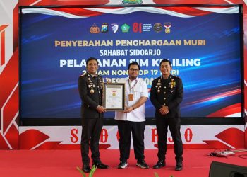 SIM Keliling Sahabat Sidoarjo 24 Jam Nonstop Raih Rekor MURI