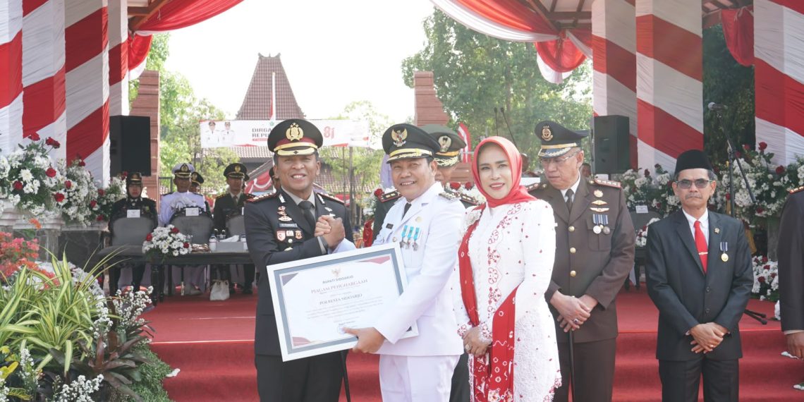Dirgahayu RI ke-81, Polresta Sidoarjo Raih Penghargaan Bupati atas Peningkatan Layanan Perempuan dan Anak