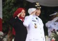 Wabup Mimik Idayana Pimpin Upacara Penurunan Bendera HUT ke-81 RI di Sidoarjo