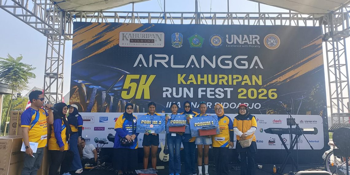 Semarak dan Meriah, Sebanyak 1.200 Peserta Ikuti Airlangga Kahuripan Run Fest 5K 2026