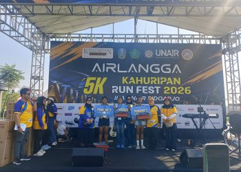 Semarak dan Meriah, Sebanyak 1.200 Peserta Ikuti Airlangga Kahuripan Run Fest 5K 2026