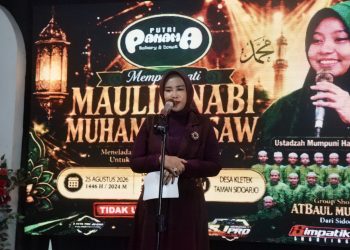 Wabup Hj Mimik Idayana Hadiri Pengajian Akbar dan Doa Bersama Maulid Nabi Muhammad di Kletek