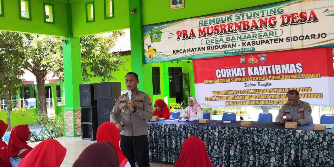 Cegah Bullying dan Paham Radikal, Sat Binmas Polresta Sidoarjo Gelar Curhat Kamtibmas