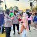 Polwan Polresta Sidoarjo Patroli dan Amankan Car Free Day di Kawasan Alun-Alun