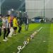 Wabup﻿ Mimik﻿ jadi Penjaga Gawang Mini Soccer antar Parpol