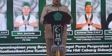 Pelantikan Pengurus HMI Cabang Sidoarjo, Koordinator Presidium MN KAHMI Romo Syafi’i Minta HMI Tetap Kritis dan Kolaboratif