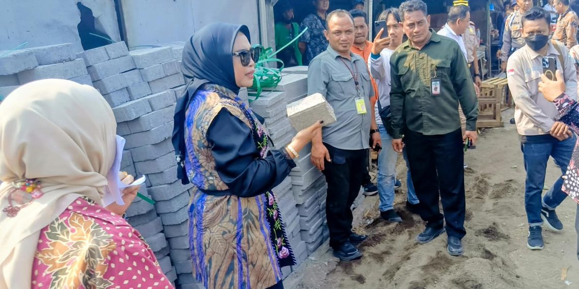 Wabup Mimik Geram, Progres Proyek Rehabilitasi Pasar Taman Rp 1,6 Miliar Baru Sekitar 25 Persen
