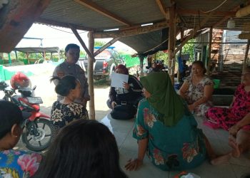 Patroli Dialogis Polsek Jabon, Sampaikan Pesan Kamtibmas kepada Ibu-Ibu PKK Desa Kupang