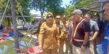Sidak Pembangunan Jembatan Candinegoro Rp 1,4 M Progres Baru 14 Persen , Wabup﻿ Mimik﻿﻿﻿ Minta Kontraktor Diblacklist