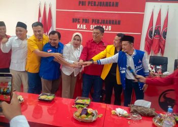Inisiatif DPC Gerindra, Empat Parpol Siap Kawal Visi Misi Bupati dan Wabup Sidoarjo Baik