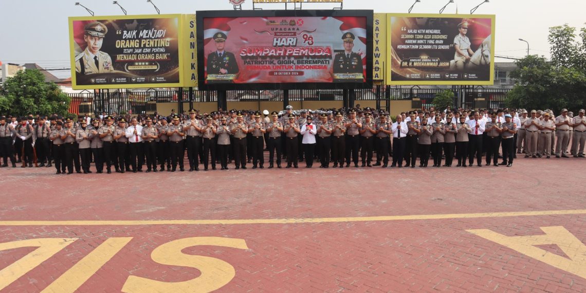 Polresta Sidoarjo Gelar Upacara Sumpah Pemuda Ke-98, Teguhkan Semangat Patriotisme, Kegigihan dan Empati